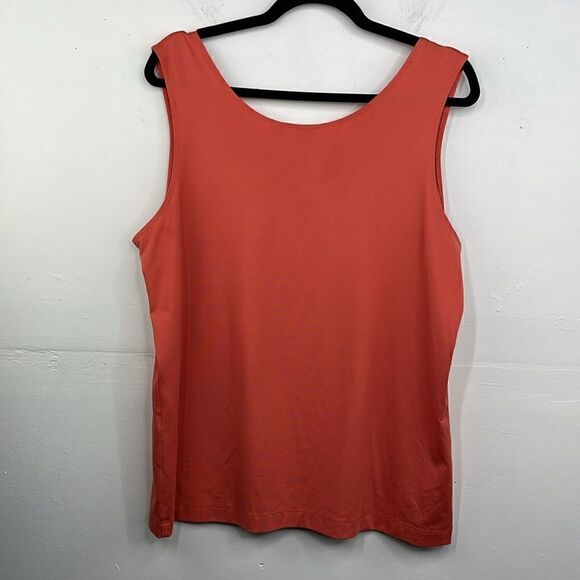 Chicos Size 3 women's Coral Nylon Spandex tank top - Picture 3 of 8
